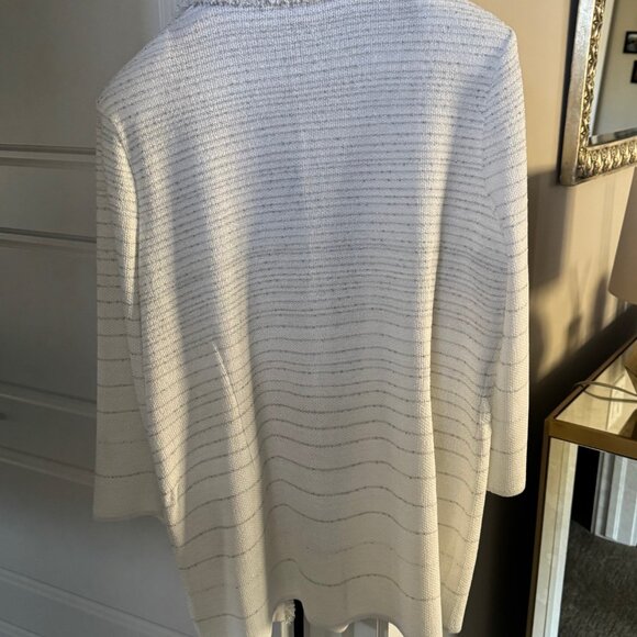 Ming Wang Shimmering Striped Knit Jacket XL - Picture 2 of 3